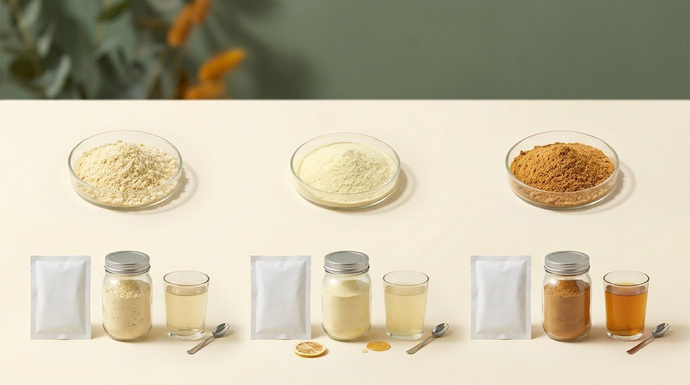 Gum arabic product samples